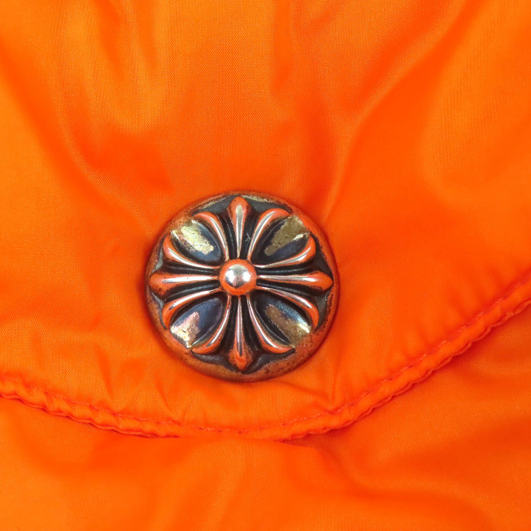 Excellent CHROME HEARTS down coat QUEENS 925 Crossball Button Dagger Zip XL