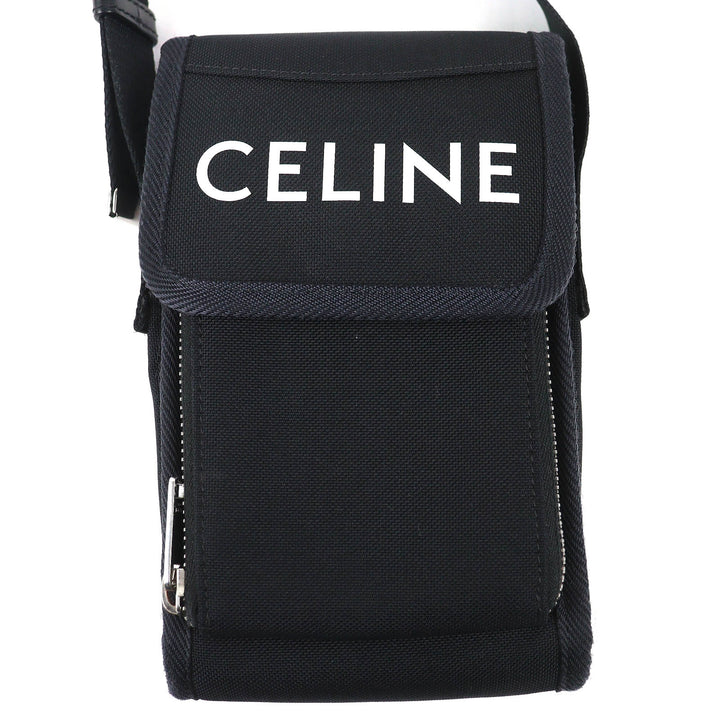 Very Good CELINE Shoulder Bag TREKKING FLAP PHONE Logo mobile pouch 10K032EIY