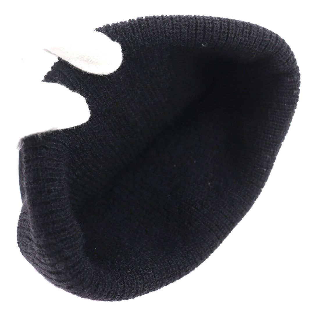 Great CHROME HEARTS Knit cap CH Plus Embroidered Beanie Knit Hat black wool mens