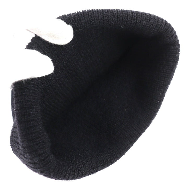 Great CHROME HEARTS Knit cap CH Plus Embroidered Beanie Knit Hat black wool mens