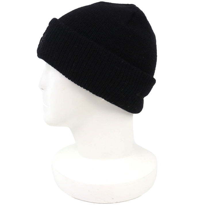 Great CHROME HEARTS Knit cap CH Plus Embroidered Beanie Knit Hat black wool mens