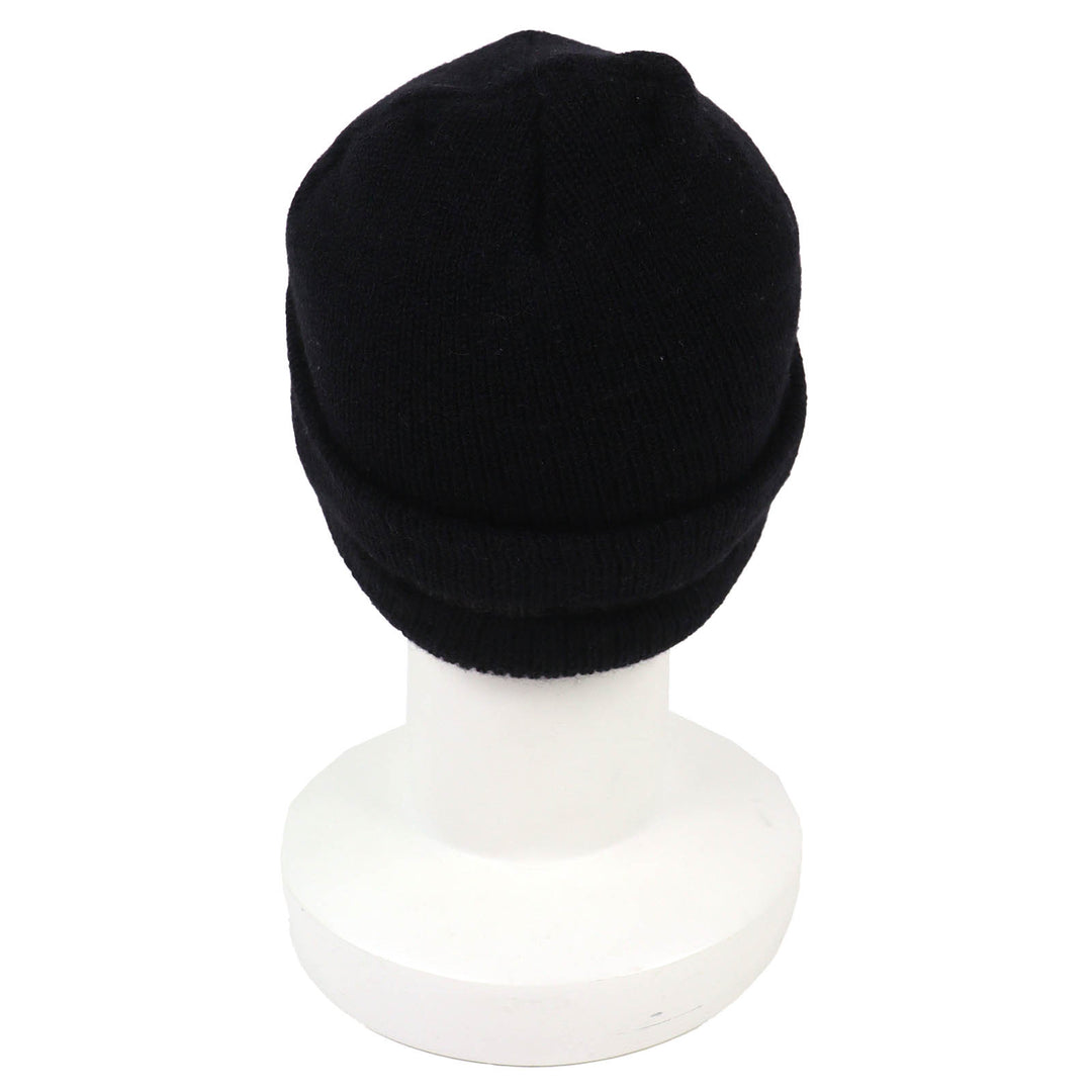 Great CHROME HEARTS Knit cap CH Plus Embroidered Beanie Knit Hat black wool mens