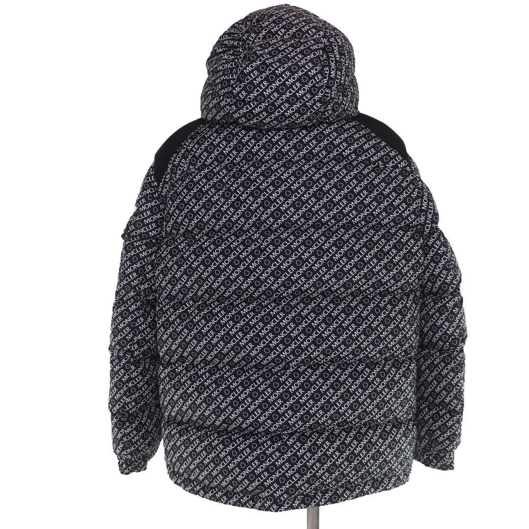 Pristine MONCLER Down jacket MAIRE Logo patch,all-over logo print. black Women 3