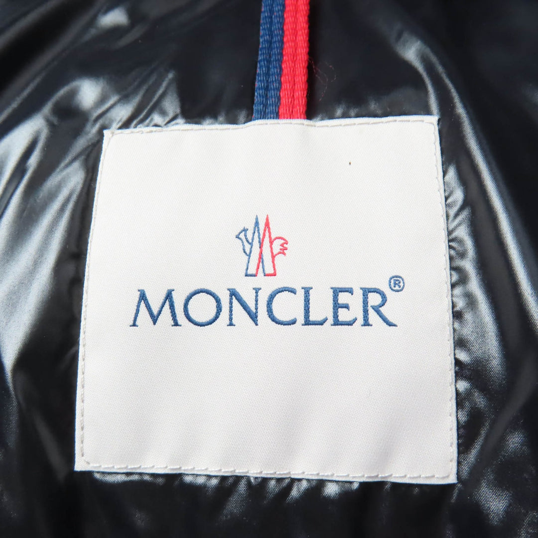 Pristine MONCLER Down jacket MAIRE Logo patch,all-over logo print. black Women 3