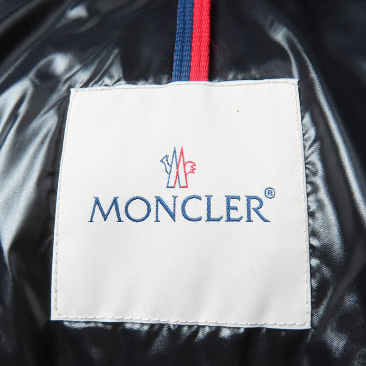 Pristine MONCLER Down jacket MAIRE Logo patch,all-over logo print. black Women 3