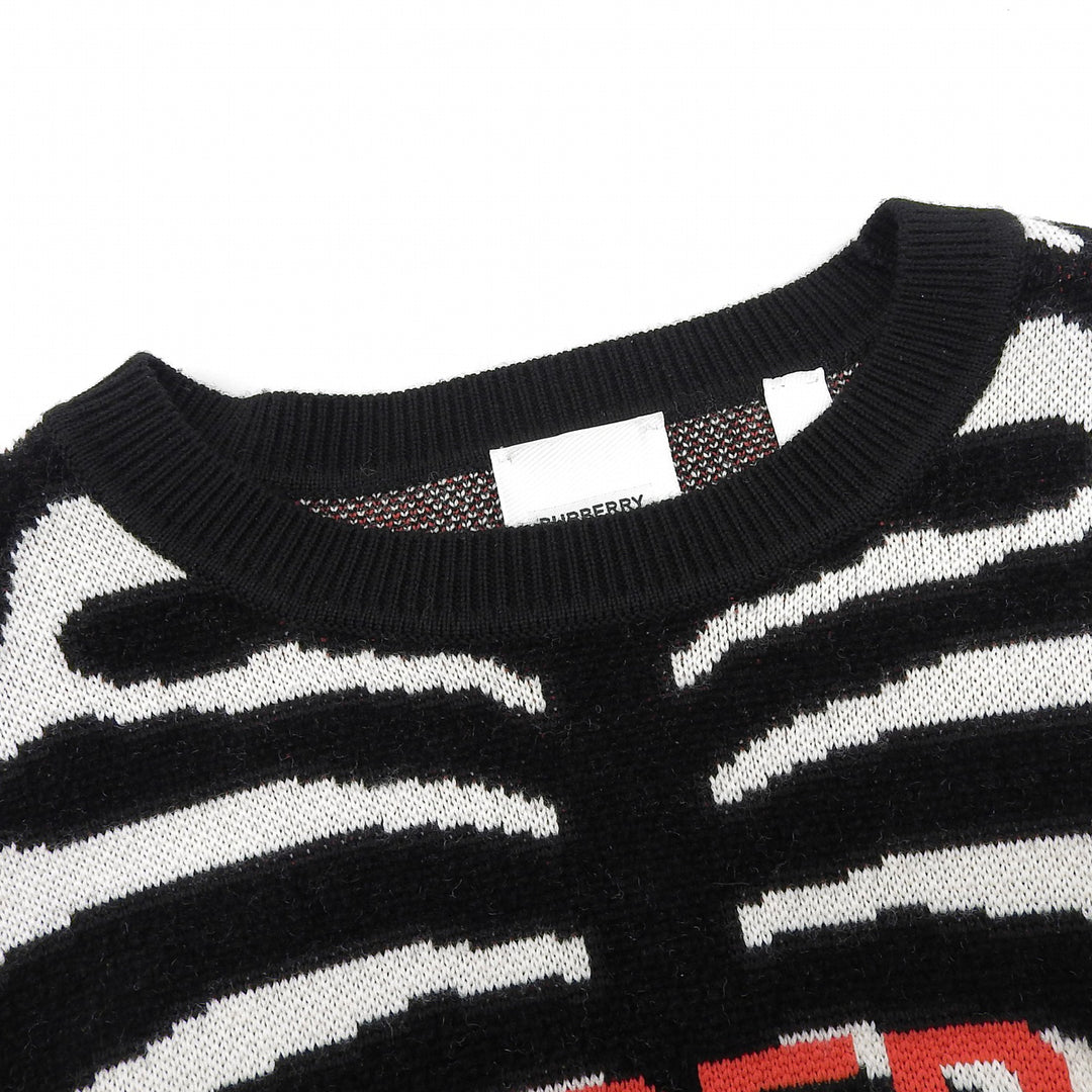 Excellent BURBERRY knit black wool mens XS 8029410