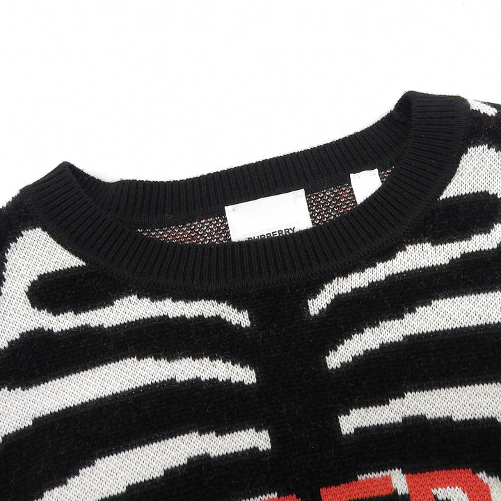 Excellent BURBERRY knit black wool mens XS 8029410