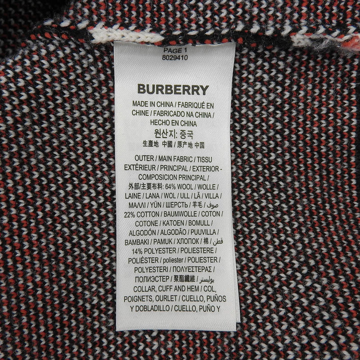 Excellent BURBERRY knit black wool mens XS 8029410
