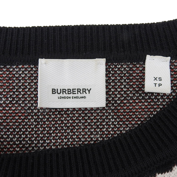 Excellent BURBERRY knit black wool mens XS 8029410