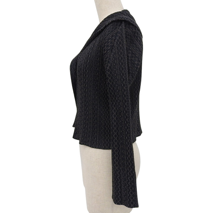Excellent PLEATS PLEASE cardigan black polyester Women 3 PP33-J0703