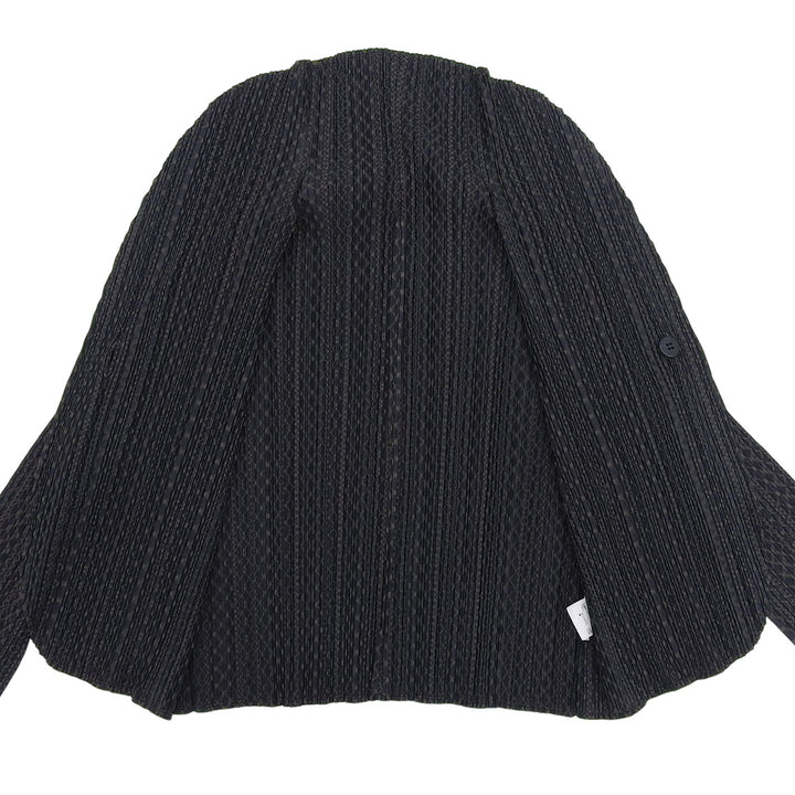 Excellent PLEATS PLEASE cardigan black polyester Women 3 PP33-J0703
