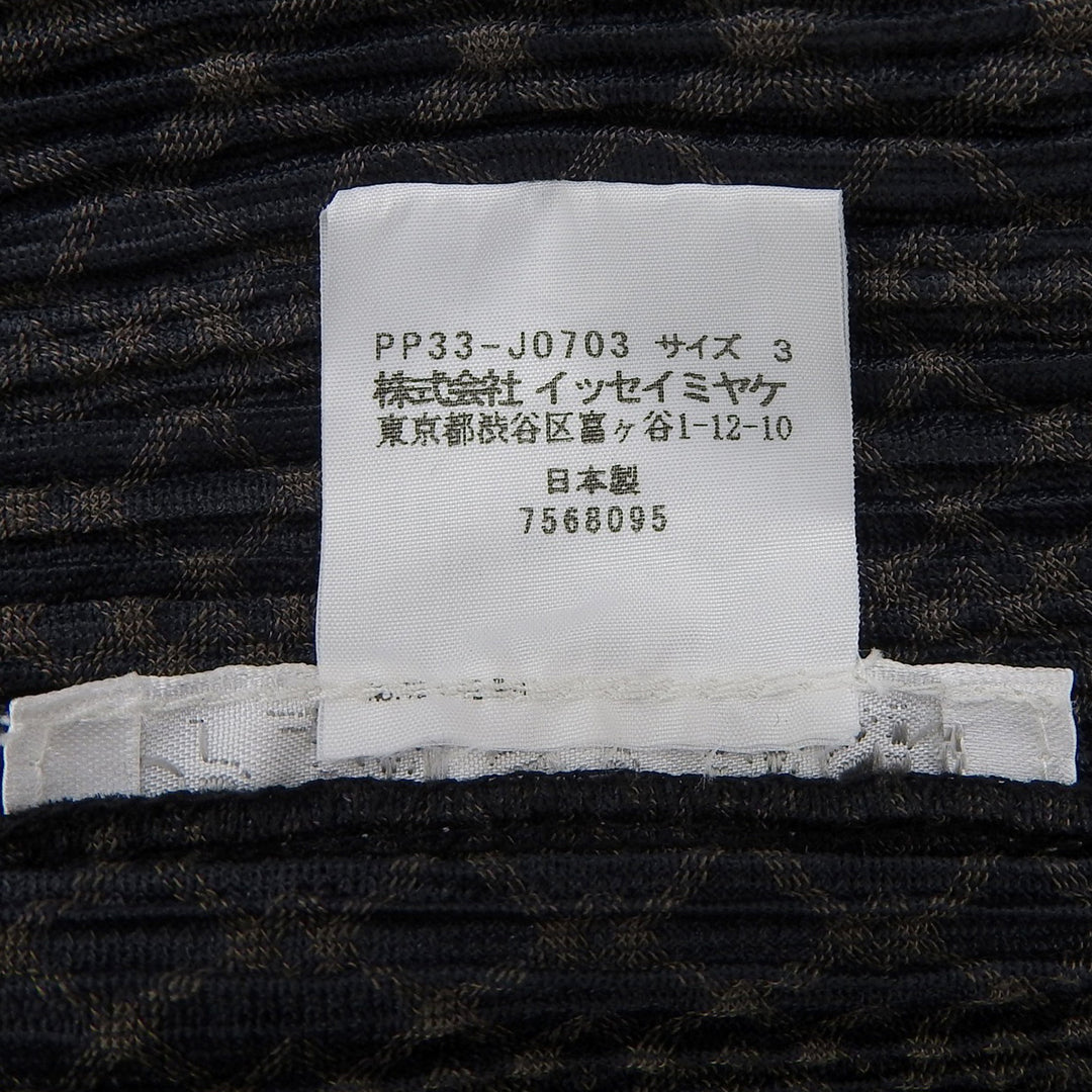Excellent PLEATS PLEASE cardigan black polyester Women 3 PP33-J0703