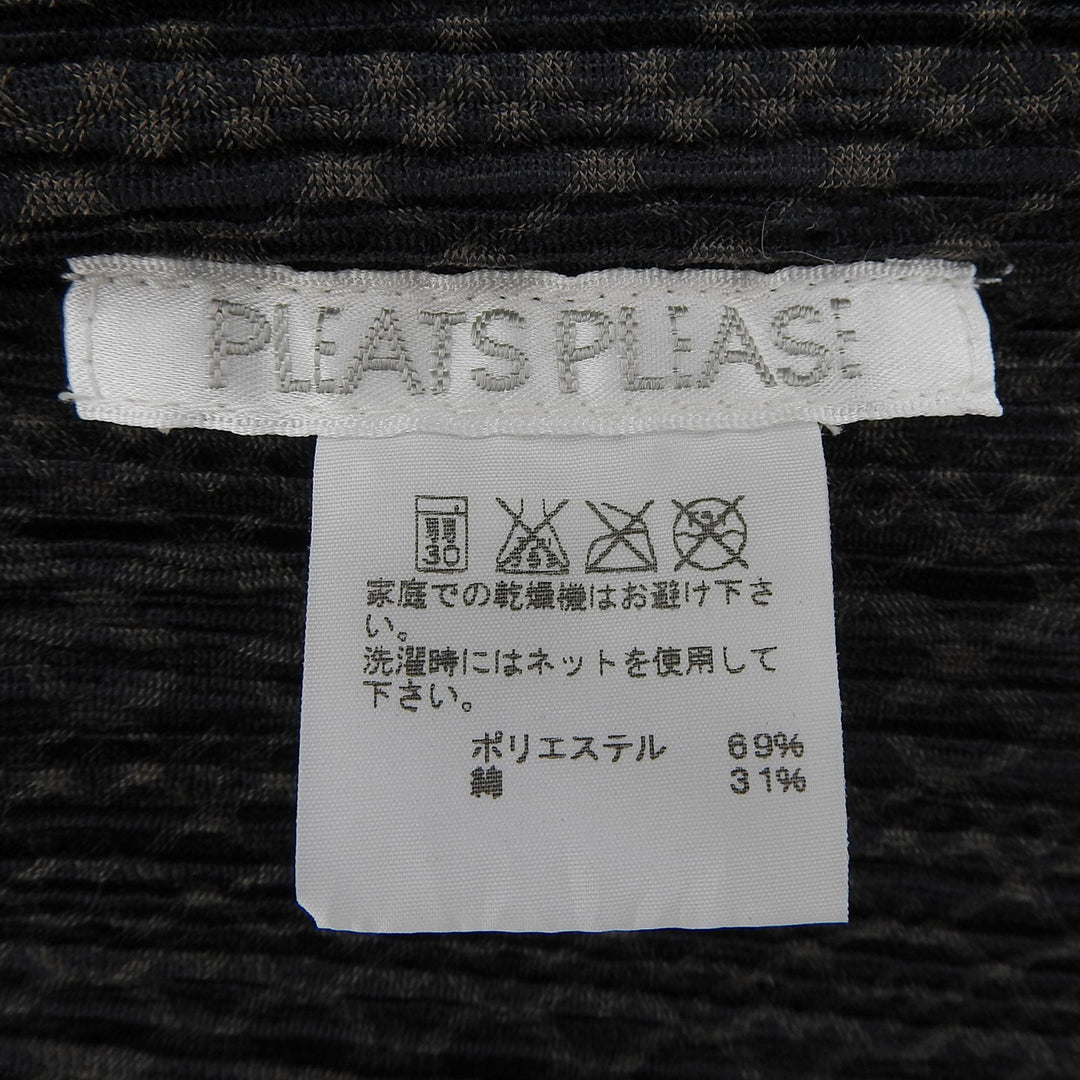 Excellent PLEATS PLEASE cardigan black polyester Women 3 PP33-J0703