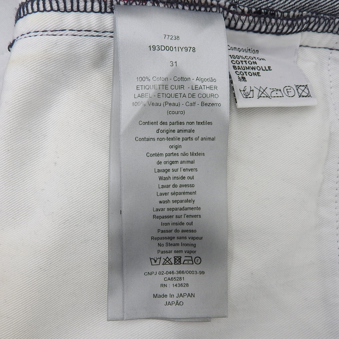 Great Christian Dior Denim pants Indigo cotton mens 31 193D001IY978