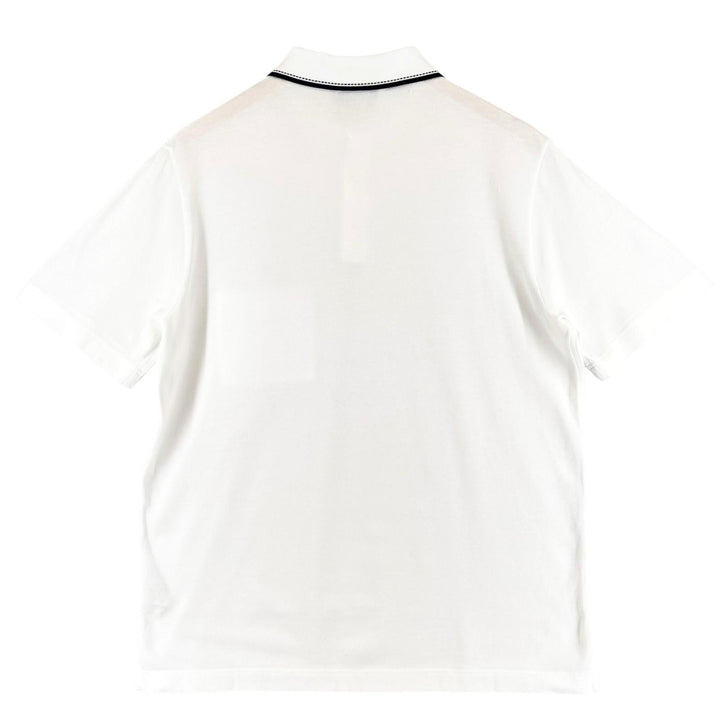 Excellent HERMES Short sleeve polo shirt H logo embroidery, saddle stitch
