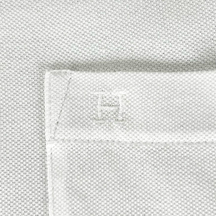 Excellent HERMES Short sleeve polo shirt H logo embroidery, saddle stitch