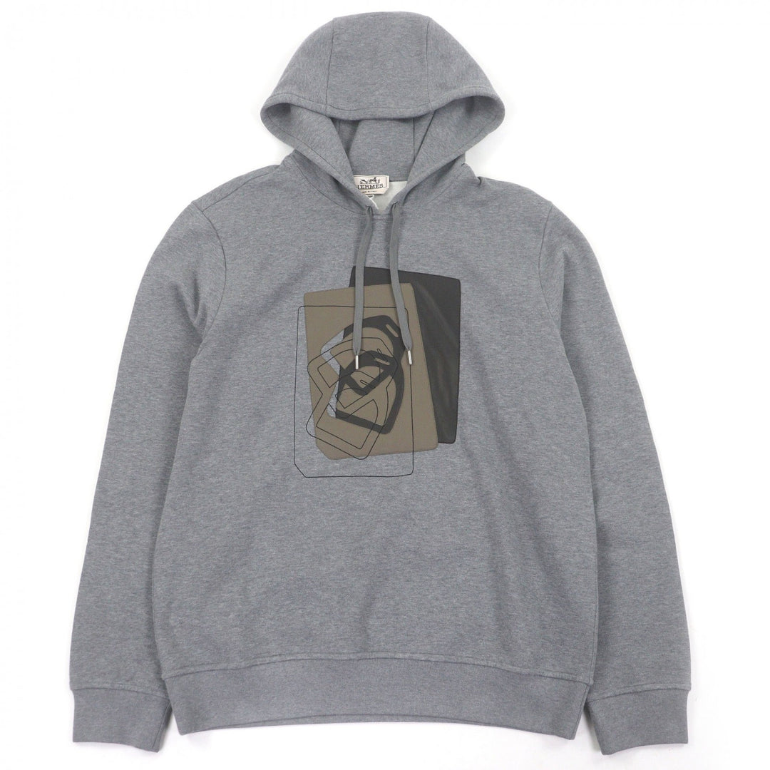 Pristine HERMES hoodie Armored/Dekare Lambskin Detail Pullover