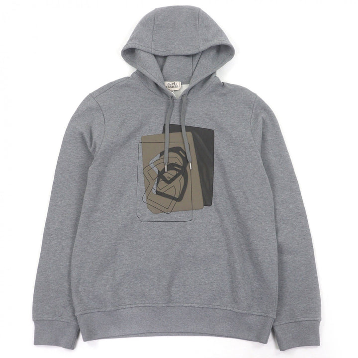Pristine HERMES hoodie Armored/Dekare Lambskin Detail Pullover