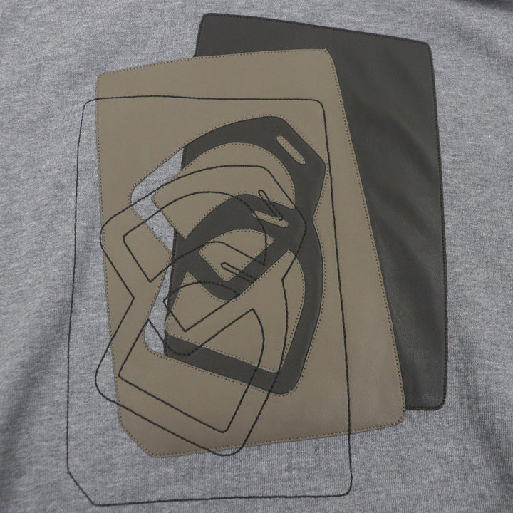Pristine HERMES hoodie Armored/Dekare Lambskin Detail Pullover