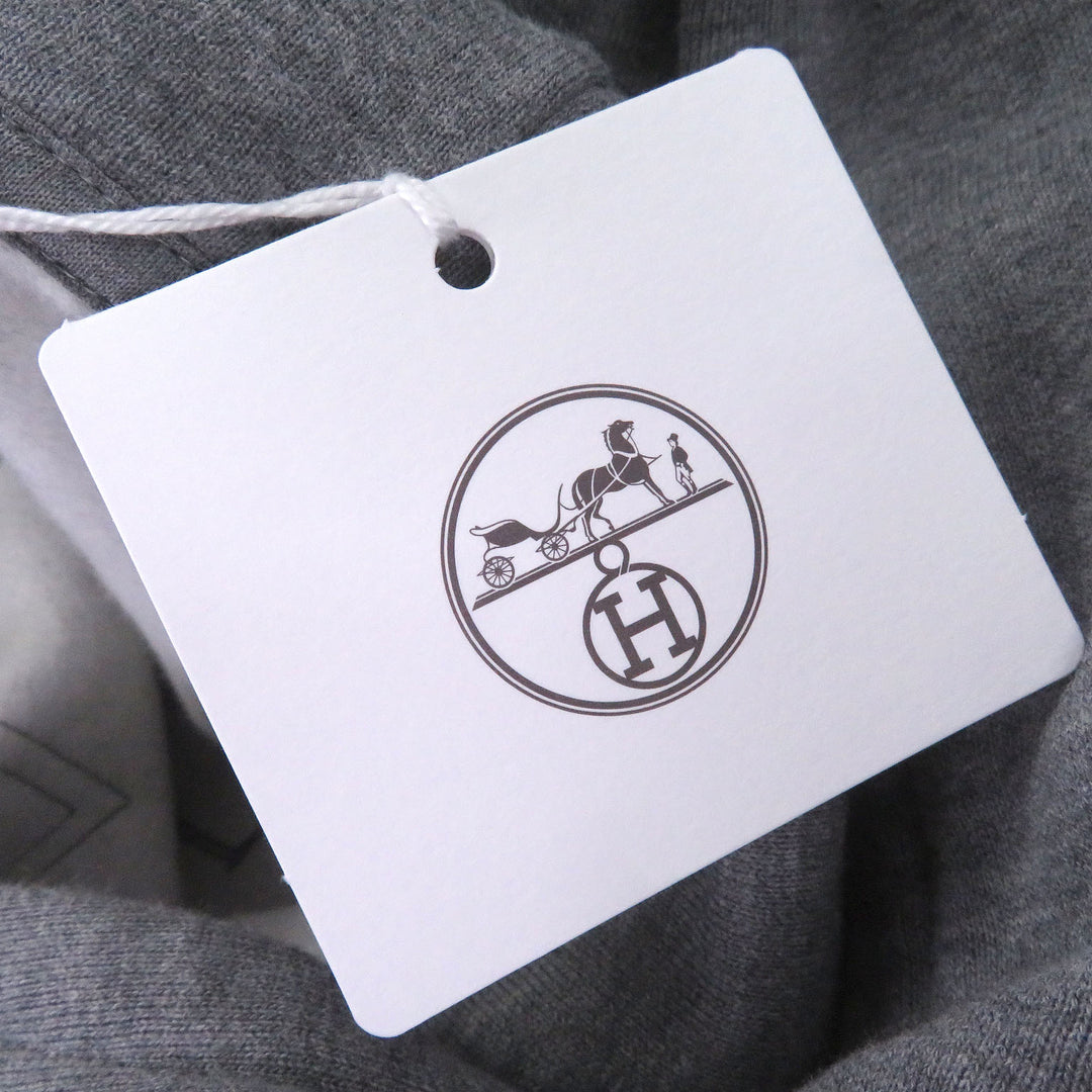 Pristine HERMES hoodie Armored/Dekare Lambskin Detail Pullover