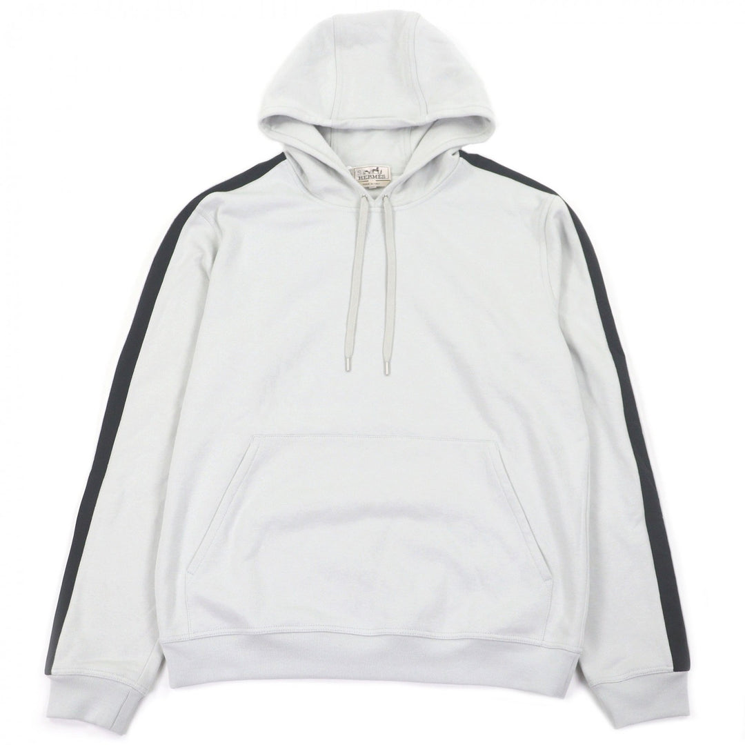Pristine HERMES hoodie Run H pullover Light gray cotton mens L