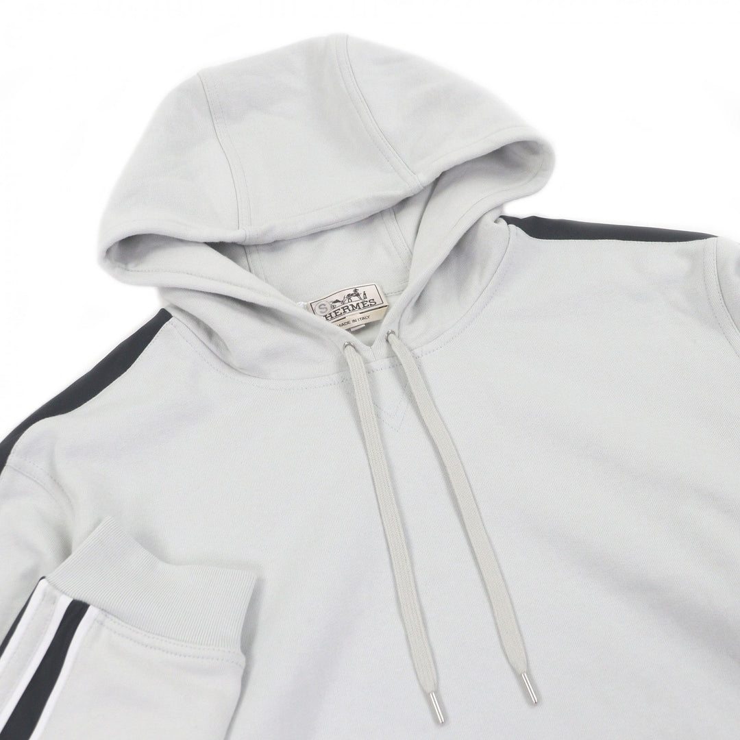 Pristine HERMES hoodie Run H pullover Light gray cotton mens L