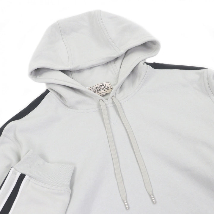 Pristine HERMES hoodie Run H pullover Light gray cotton mens L