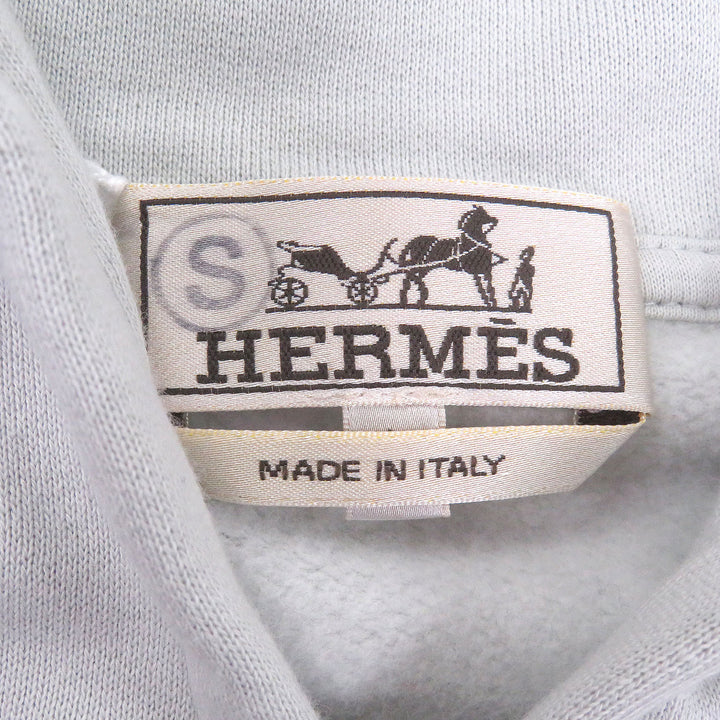 Pristine HERMES hoodie Run H pullover Light gray cotton mens L