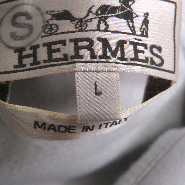 Pristine HERMES hoodie Run H pullover Light gray cotton mens L