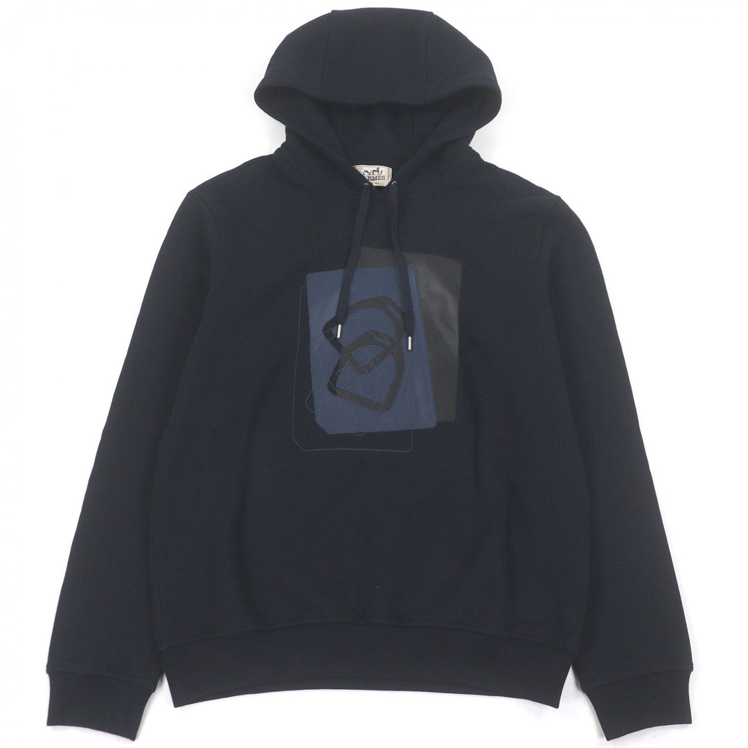 Pristine HERMES hoodie Armored/Dekare Lambskin Detail Pullover
