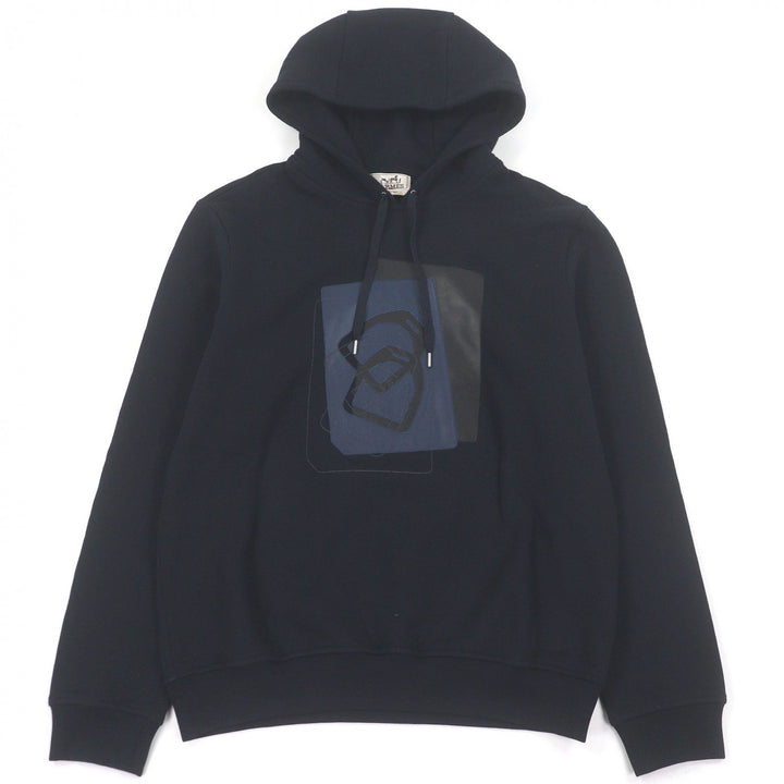 Pristine HERMES hoodie Armored/Dekare Lambskin Detail Pullover