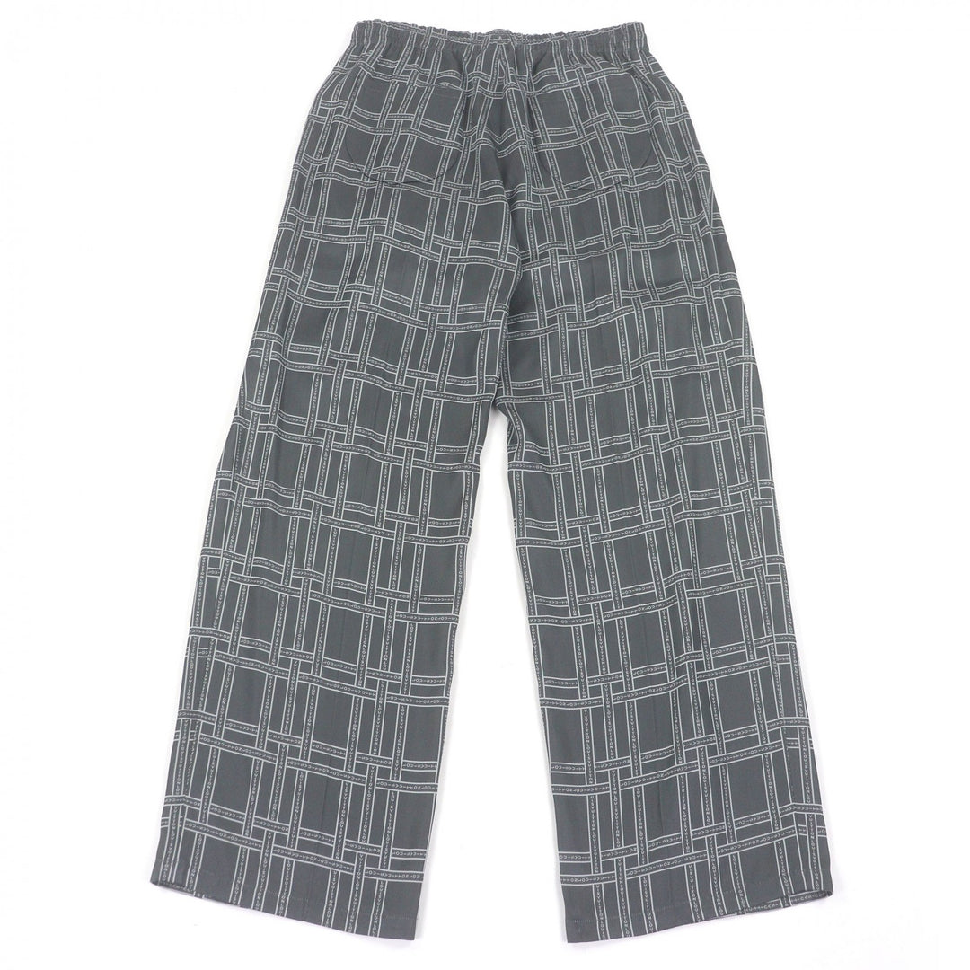 Excellent LOUIS VUITTON Pants Logo print easy pants gray Rayon mens 50