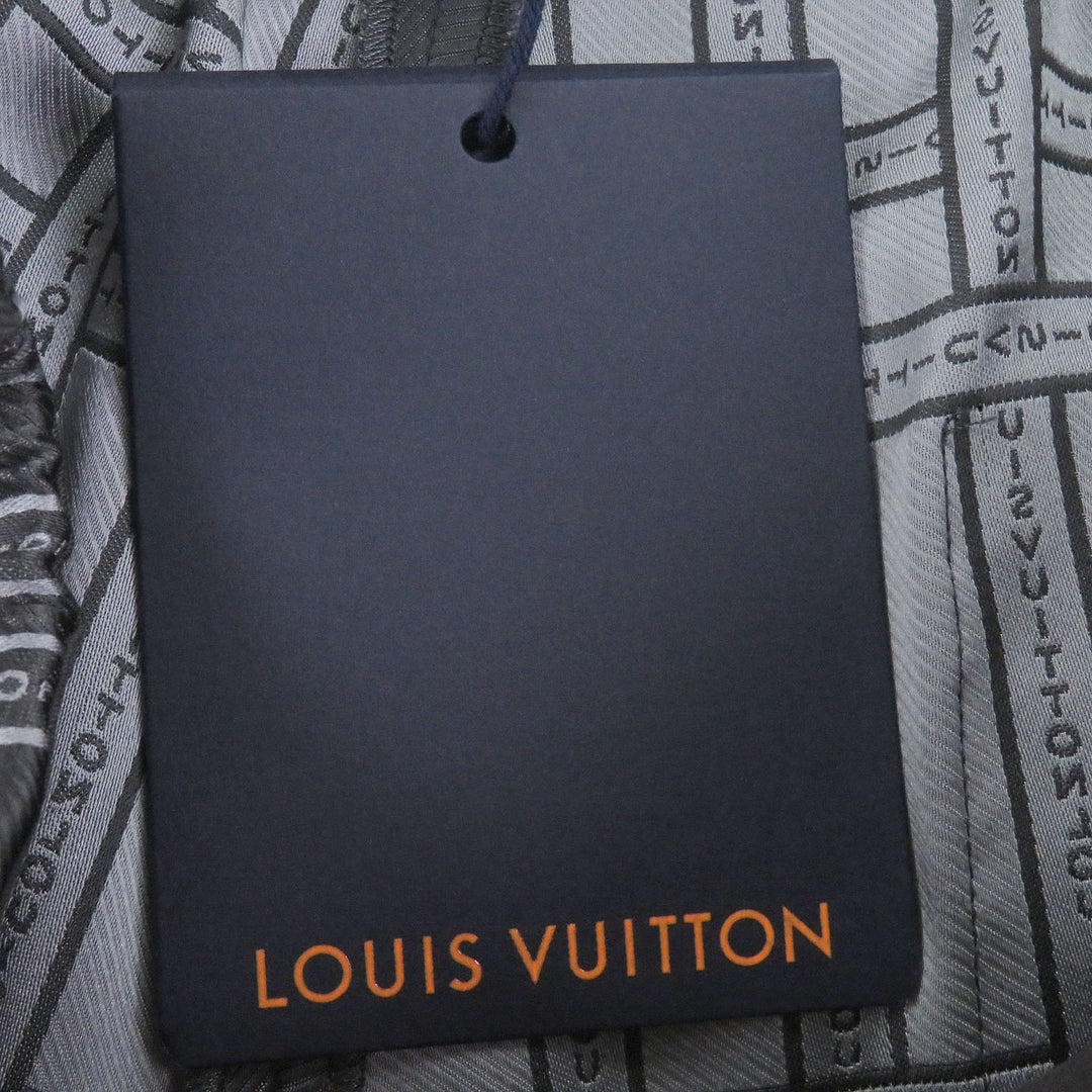 Excellent LOUIS VUITTON Pants Logo print easy pants gray Rayon mens 50