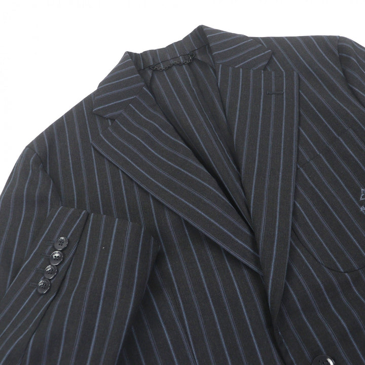 Excellent LOUIS VUITTON tailored jacket LV logo monogram stripe pattern
