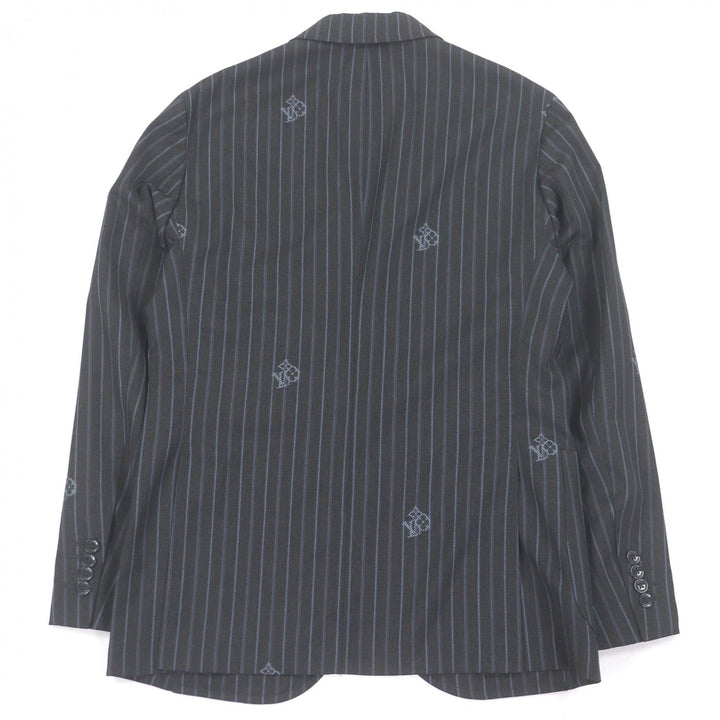 Excellent LOUIS VUITTON tailored jacket LV logo monogram stripe pattern