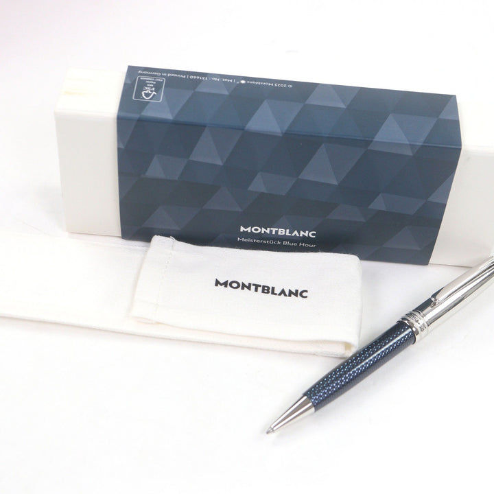 Excellent MONTBLANC Ballpoint pen Meisterstück Solitaire Due Blue Hour Classic
