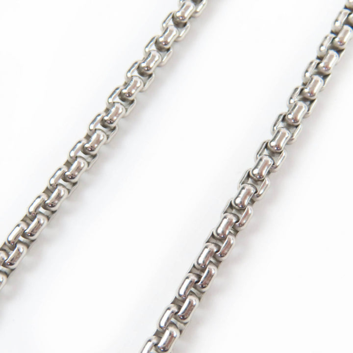 Excellent HERMES Necklace Meli Melo H logo Pendant Silver Women