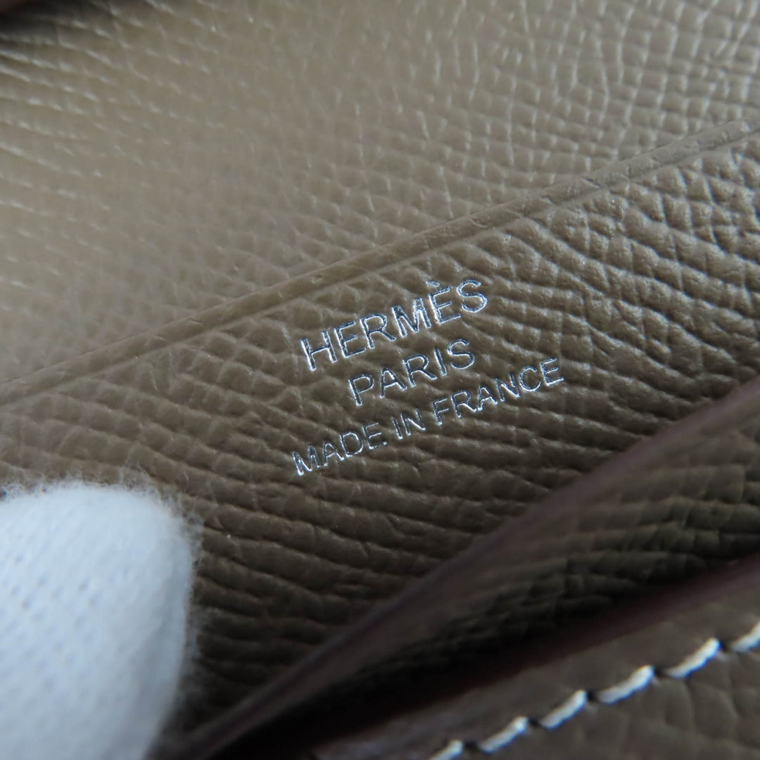 Excellent HERMES Purse Beansufla Leather long wallet leather Women