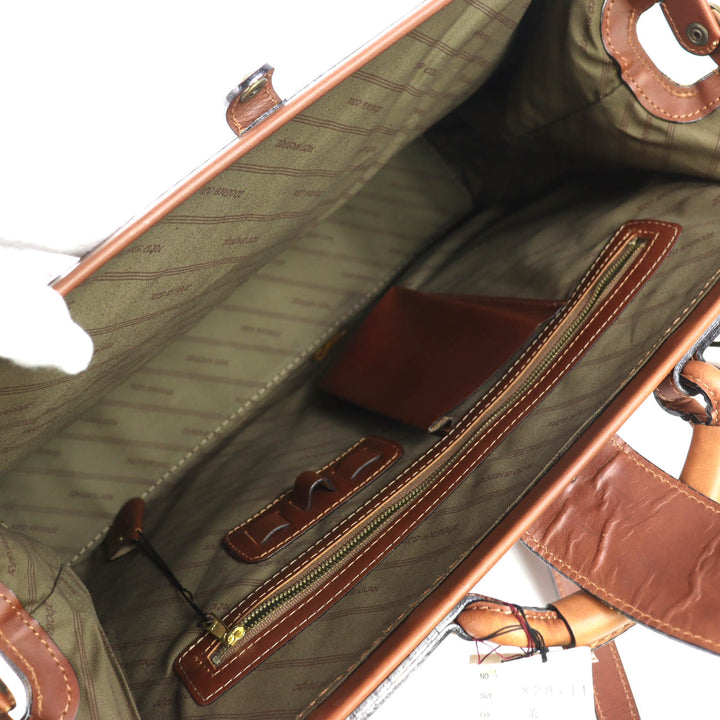 Very Good RED BRIDGE Business bag Genuine Leather Doctor's Bag Brown mens