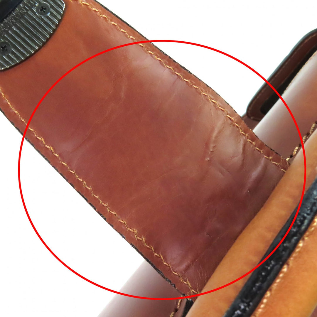 Very Good RED BRIDGE Business bag Genuine Leather Doctor's Bag Brown mens