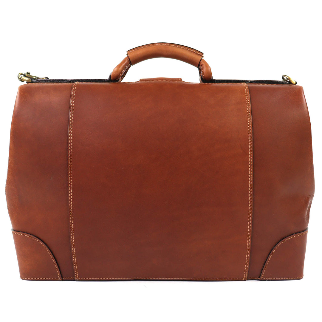 Very Good RED BRIDGE Business bag Genuine Leather Doctor's Bag Brown mens