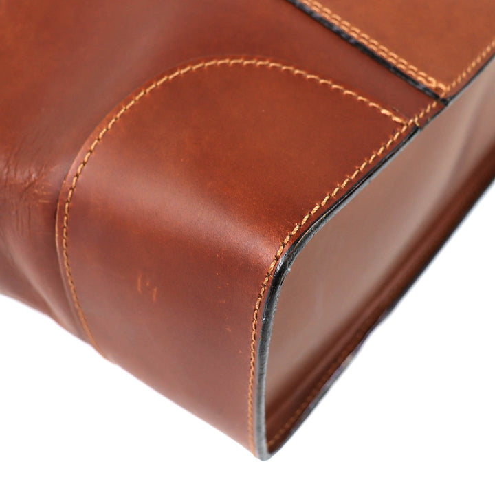 Very Good RED BRIDGE Business bag Genuine Leather Doctor's Bag Brown mens