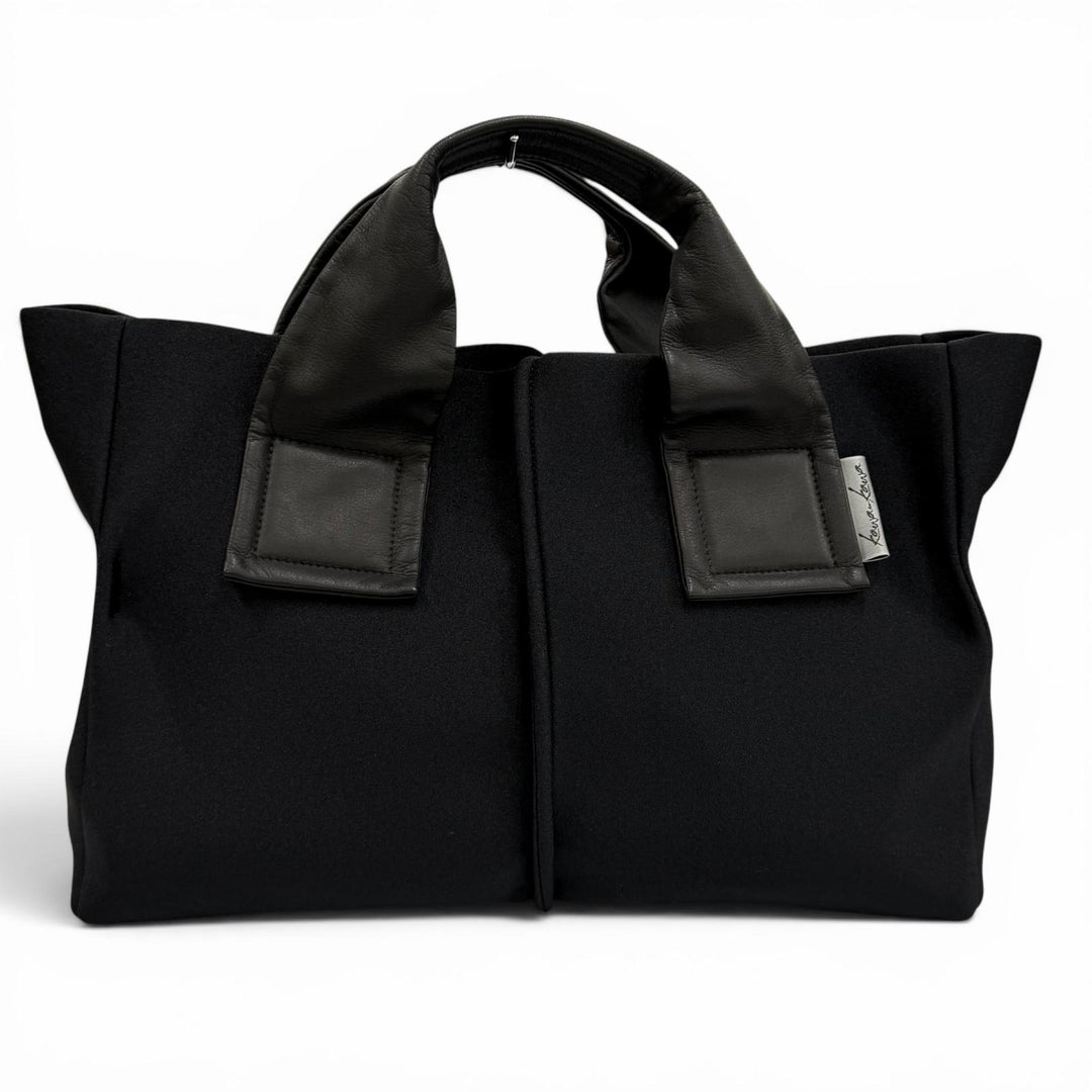 Excellent kawa-kawa Tote Bag WET Tote Bag M size black leather Women