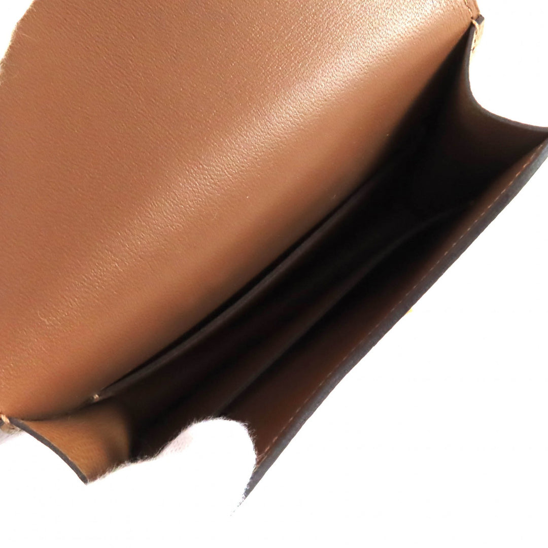 Pristine HERMES Coin case Constance Slim Wallet with coin case Epsom Leather