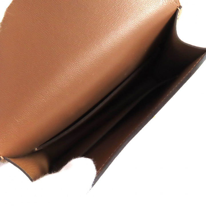 Pristine HERMES Coin case Constance Slim Wallet with coin case Epsom Leather