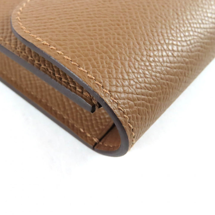 Pristine HERMES Coin case Constance Slim Wallet with coin case Epsom Leather