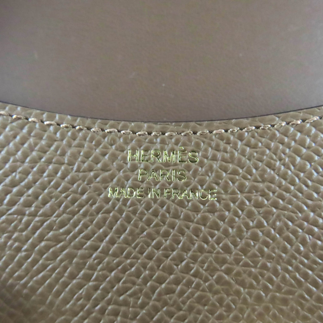 Pristine HERMES Coin case Constance Slim Wallet with coin case Epsom Leather