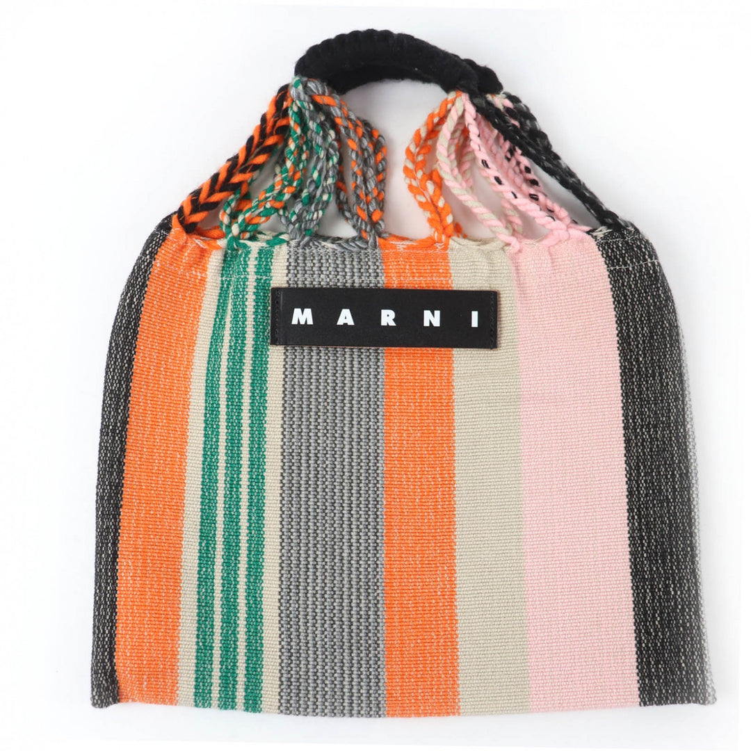 Excellent MARNI Handbag Logo leather, Marni Flower Cafe, braided. SHMH00009M0