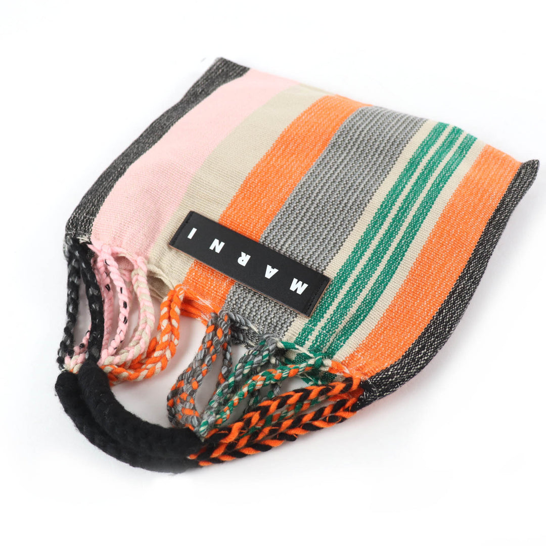 Excellent MARNI Handbag Logo leather, Marni Flower Cafe, braided. SHMH00009M0