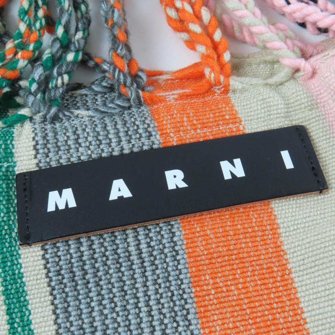 Excellent MARNI Handbag Logo leather, Marni Flower Cafe, braided. SHMH00009M0